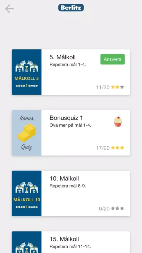 Captures d'écran de Berlitz Svenska