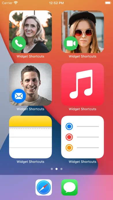 Ảnh chụp màn hình của Widget Shortcuts