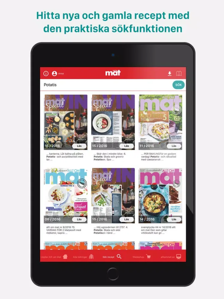 Tangkapan layar Allt om Mat PLUS - allt samlat på ett ställe! iPad 
