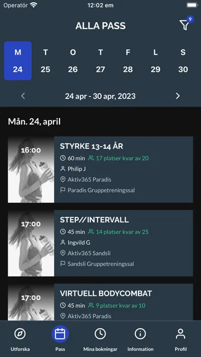 Capturas de pantalla de Aktiv365 Trening og Spa