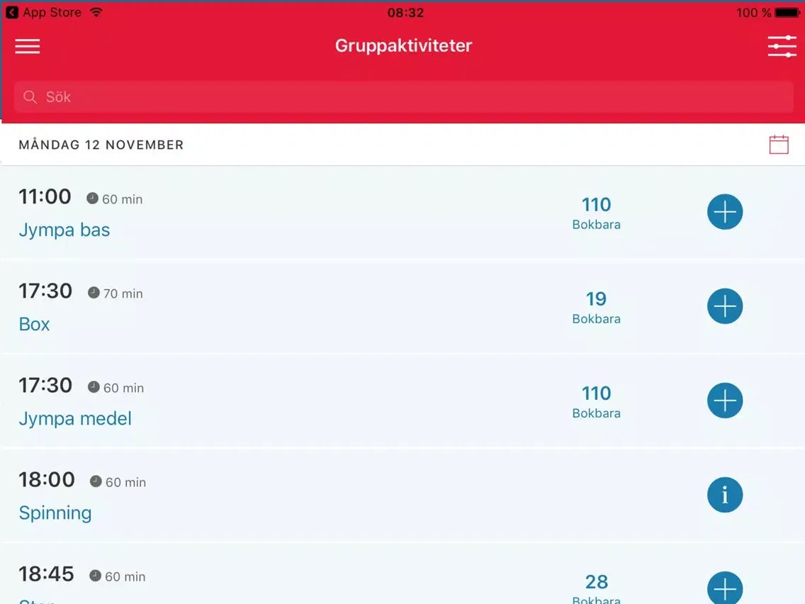 Friskis&Svettis Skövde iPad  سکرین شاٹس