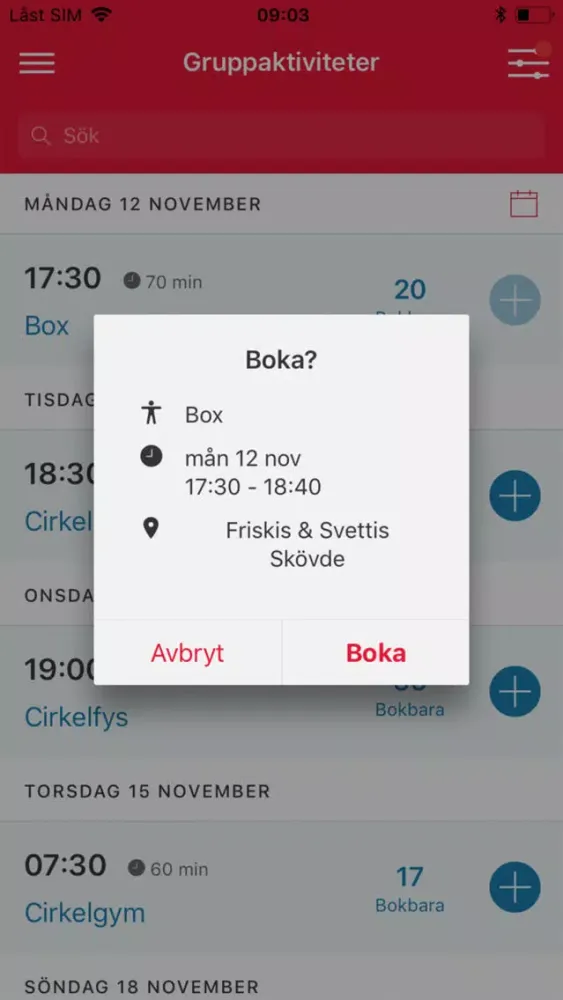 Friskis&Svettis Skövde سکرین شاٹس