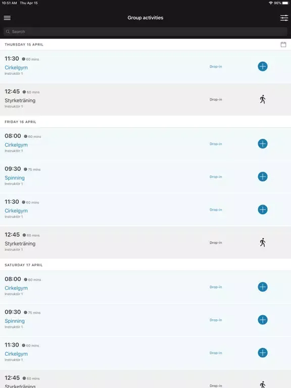 Bokningsappen Gripen CrossFit iPad  سکرین شاٹس