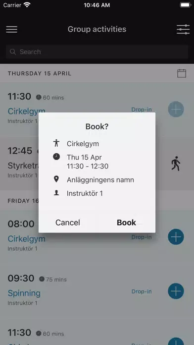 Bokningsappen Gripen CrossFit سکرین شاٹس