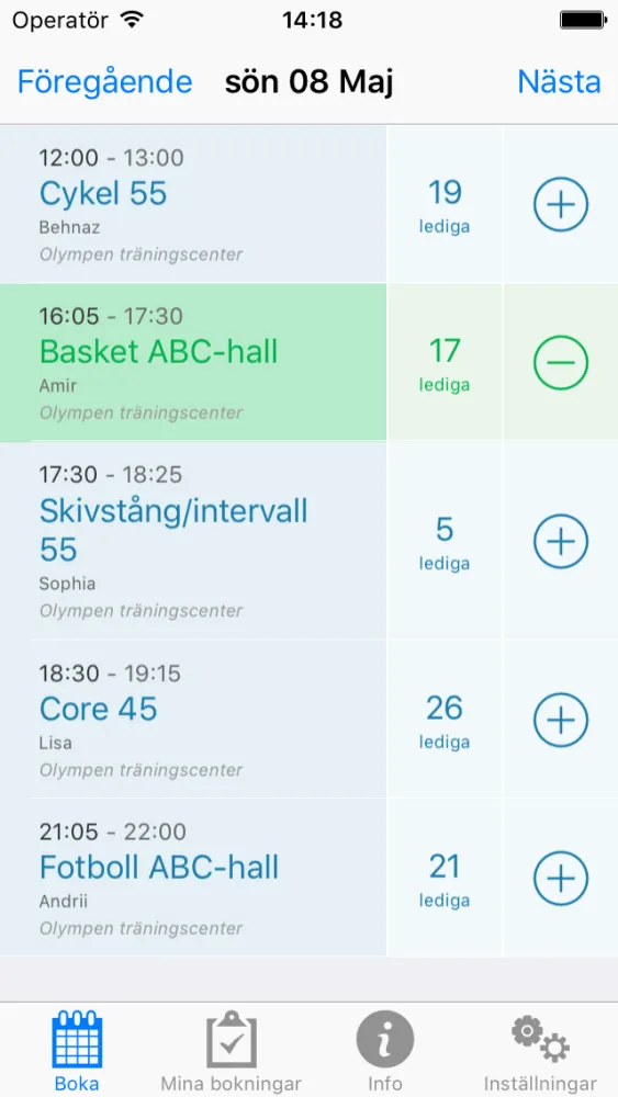 Olympen träningscenter スクリーンショット