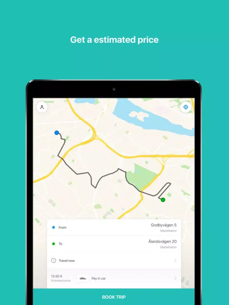 TAXIbolaget iPad  Screenshots