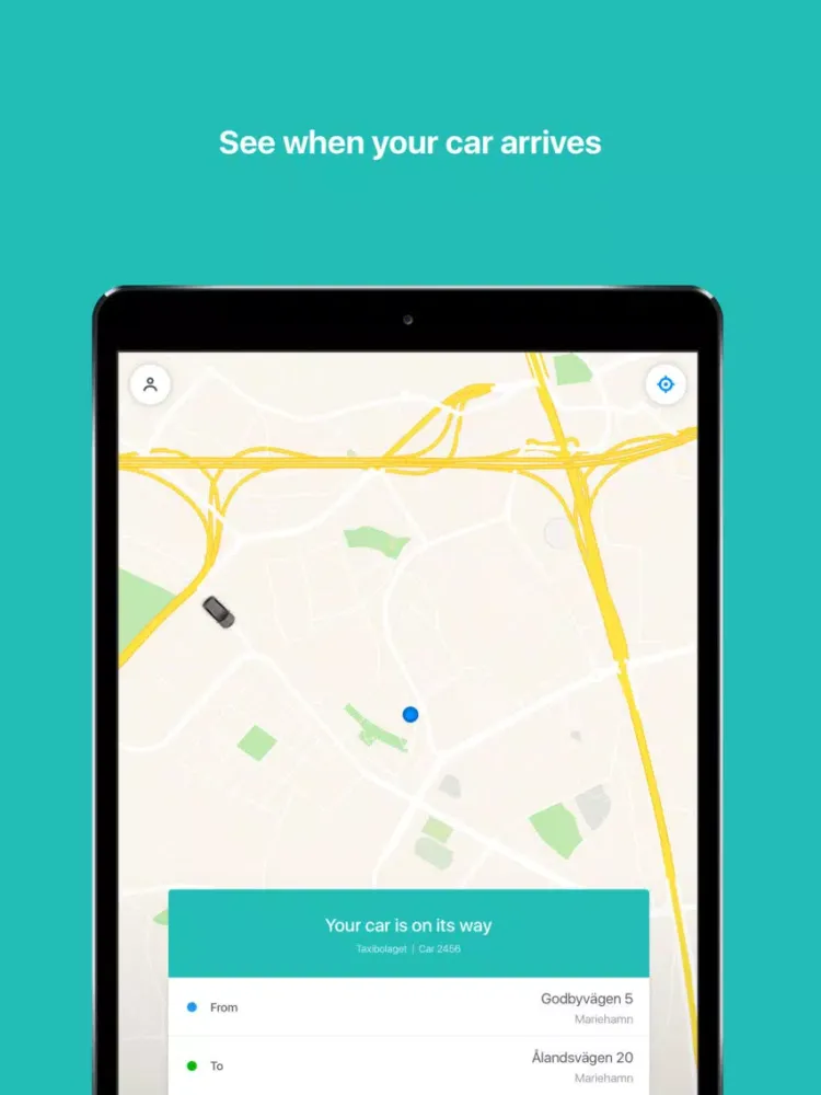 TAXIbolaget iPad  Screenshots