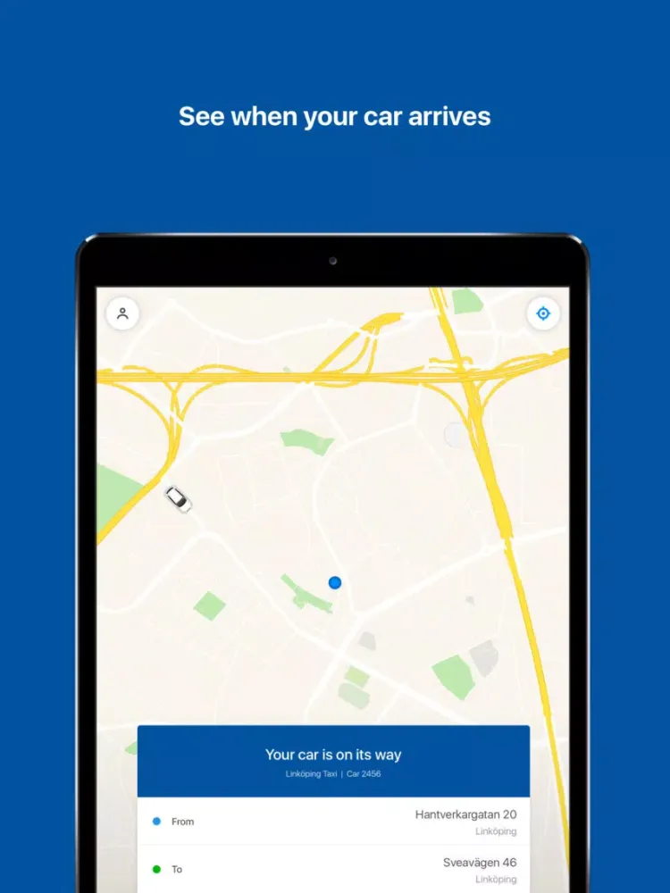 تصاویر Linköping Taxi Service iPad 