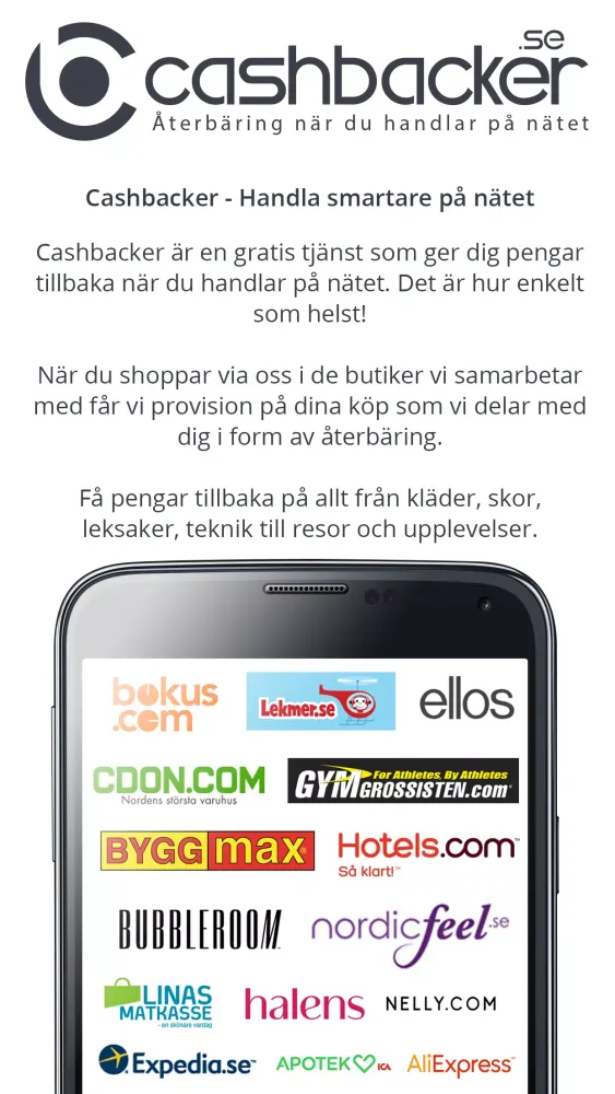 Ảnh chụp màn hình của Cashbacker