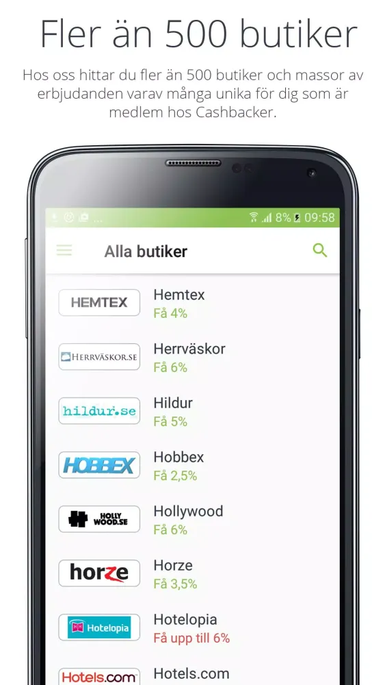 Ảnh chụp màn hình của Cashbacker