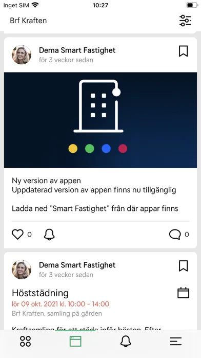 Tangkapan skrin Smart Fastighet