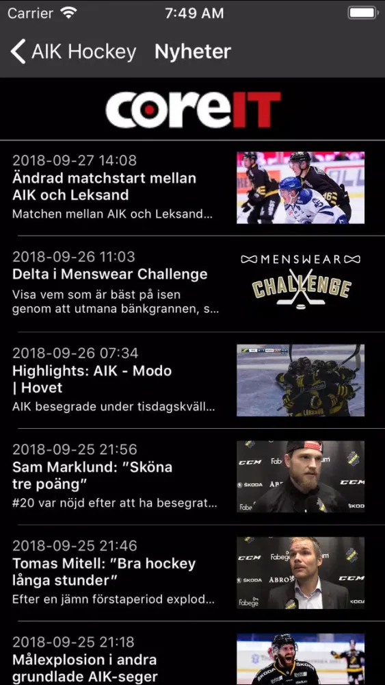 AIK Hockey Screenshots
