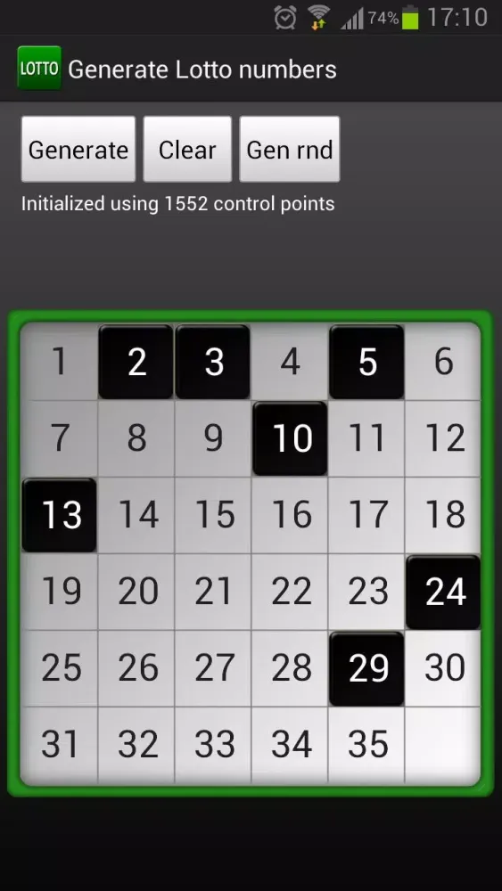 Random Lotto generator Screenshots