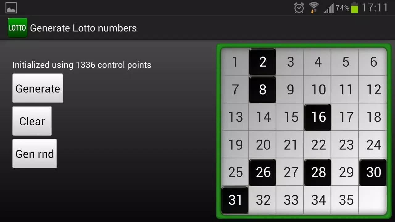 Random Lotto generator Screenshots