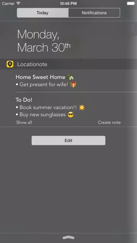 Capturas de tela do Locationote - Quick location based notes