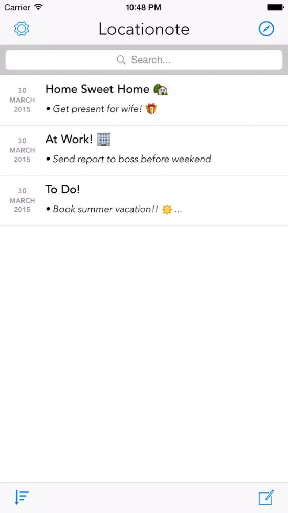Capturas de tela do Locationote - Quick location based notes