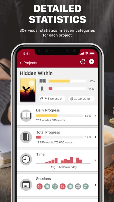 Tangkapan skrin Word Keeper - Writing Tracker