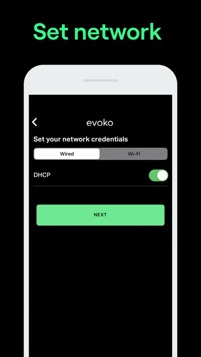 Ảnh chụp màn hình của Naso device setup