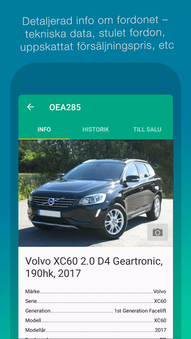 REG - Kolla regnumret应用截图