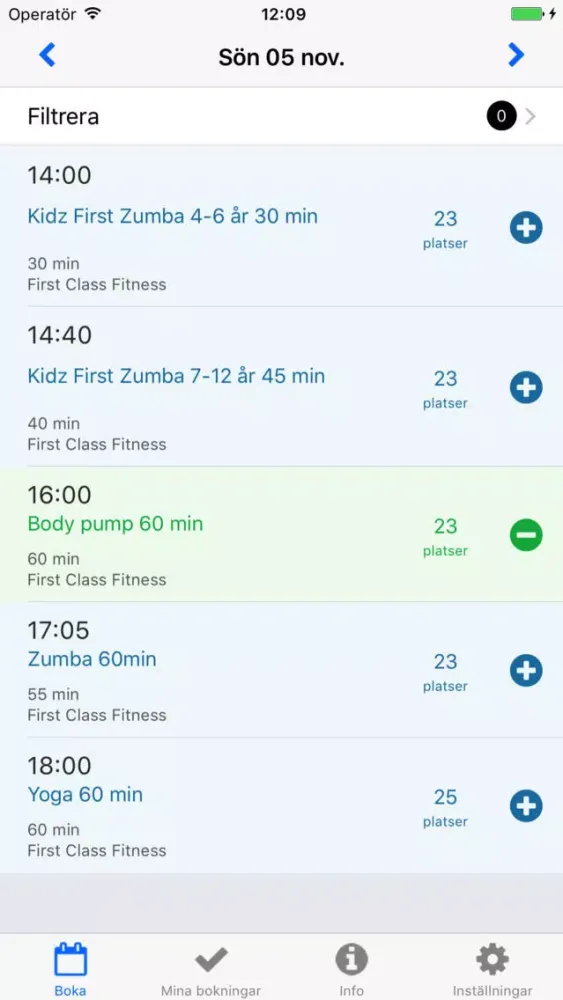Zrzuty ekranu First Class Fitness