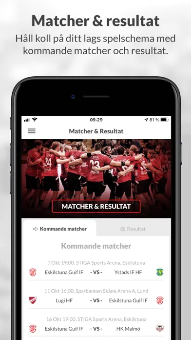 Eskilstuna GUIF - Gameday سکرین شاٹس