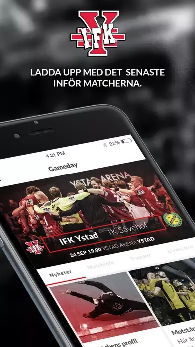 Capturas de tela do IFK Ystad - Gameday