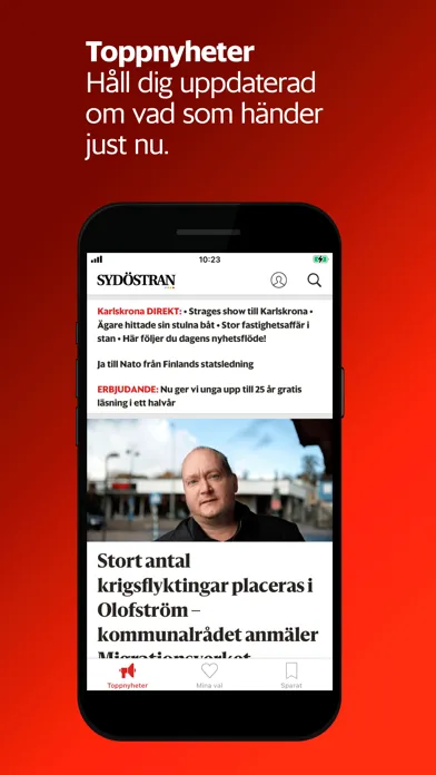 Capturas de tela do MinSydöstran
