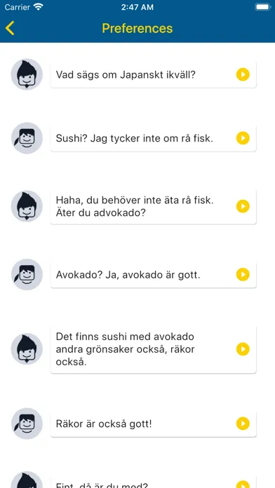 Capturas de tela do Actual Swedish