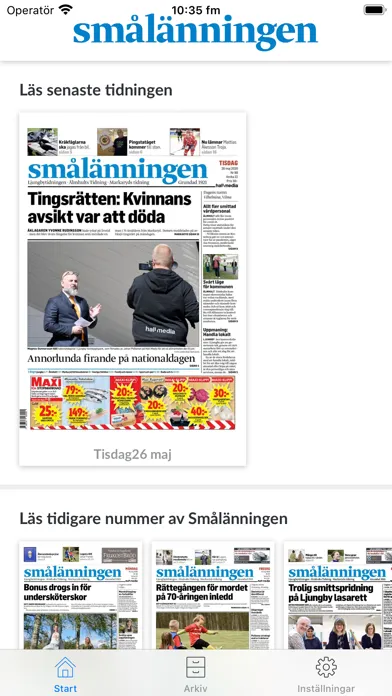 Smålänningen e-tidning Screenshots
