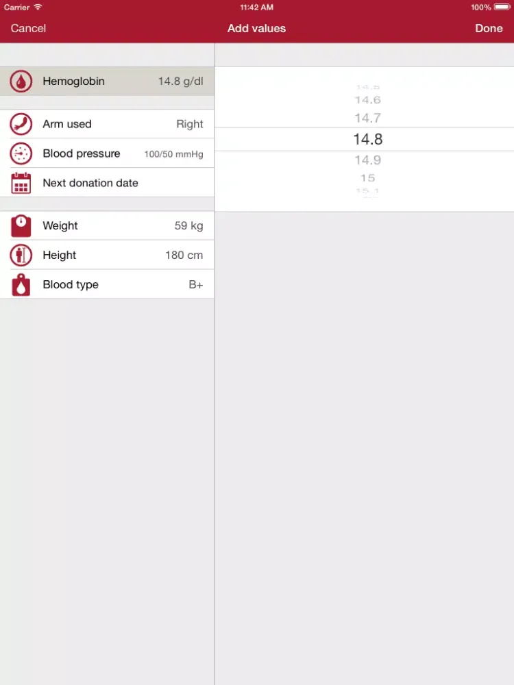My Blood Donor App iPad  Screenshots