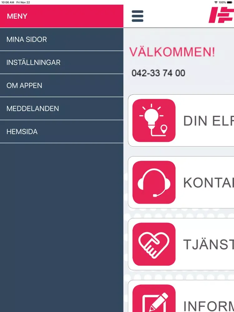 Ảnh chụp màn hình của Höganäs Energi iPad 
