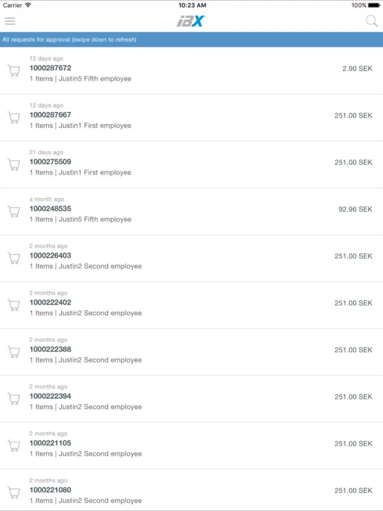 IBX Approvals iPad  スクリーンショット
