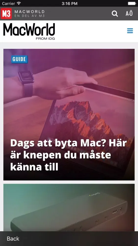 MacWorld.se سکرین شاٹس