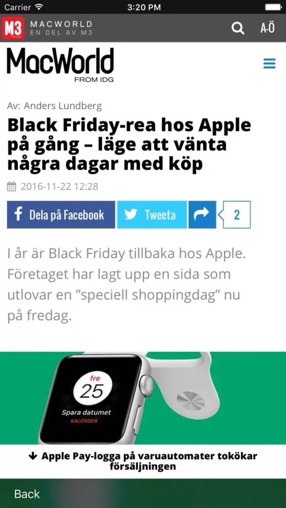 MacWorld.se سکرین شاٹس