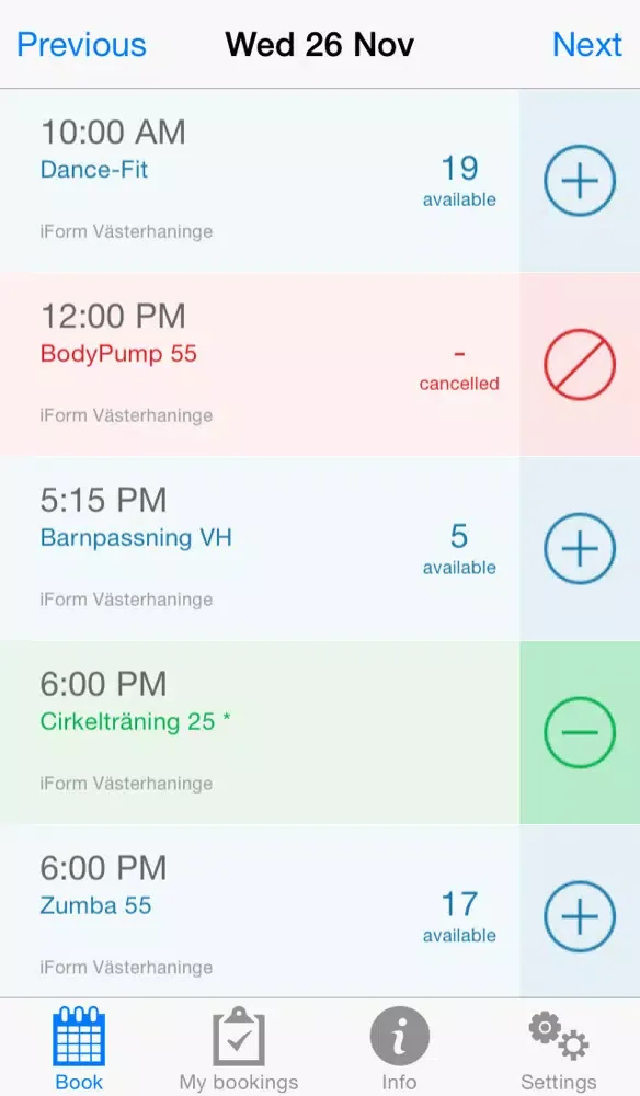 ภาพหน้าจอของ iForm Västerhaninge