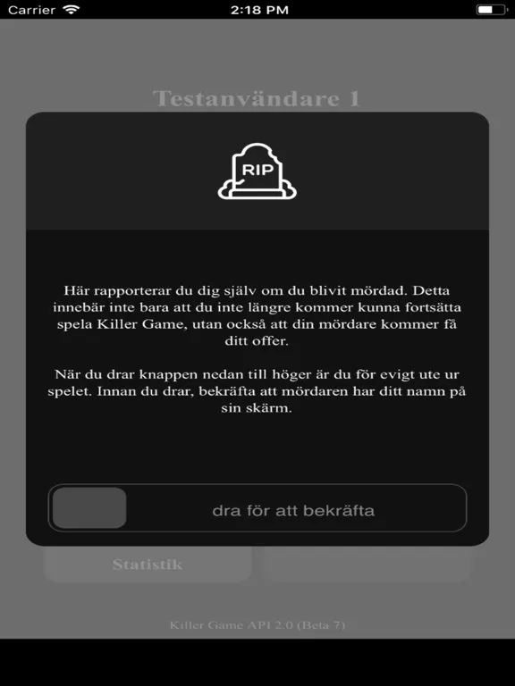 Killer Game (Sverige) iPad  Screenshots