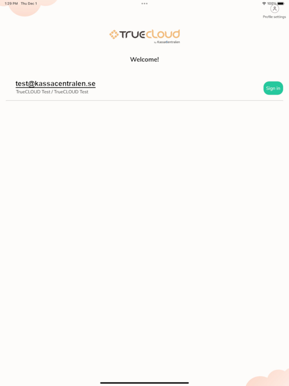TrueCloud iPad  スクリーンショット
