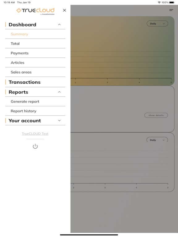 TrueCloud iPad  スクリーンショット