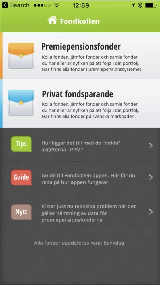 Fondkollen Screenshots