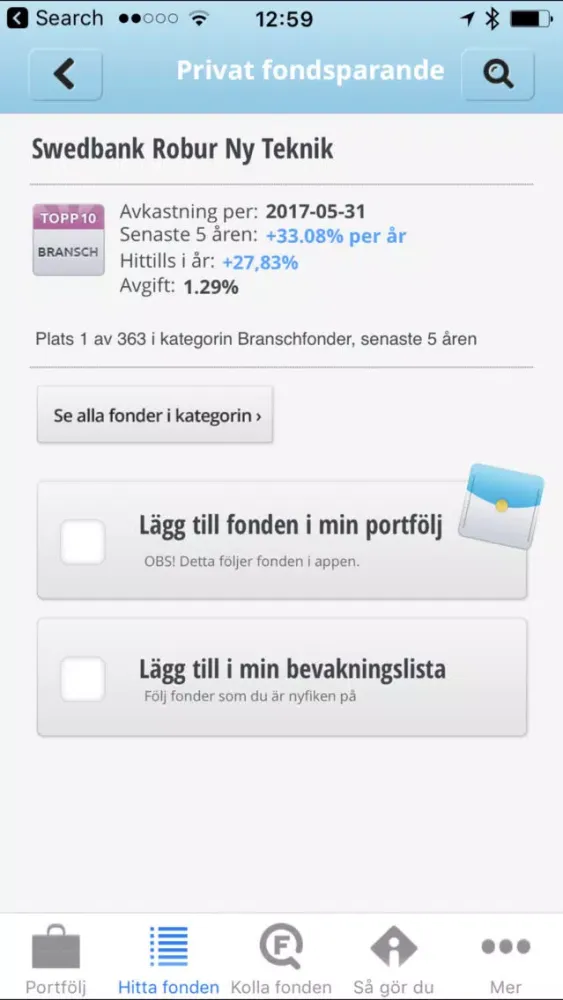 Fondkollen Screenshots