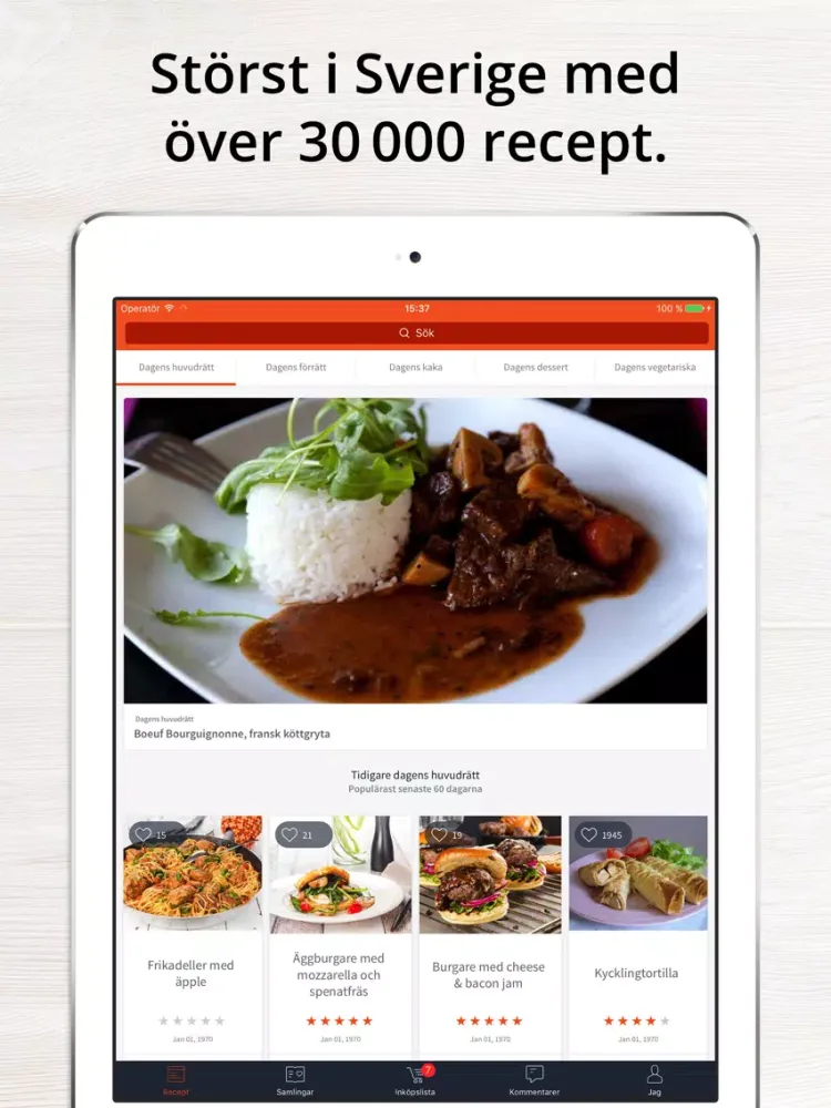 Capturas de pantalla de Recept Kokaihop.se iPad 