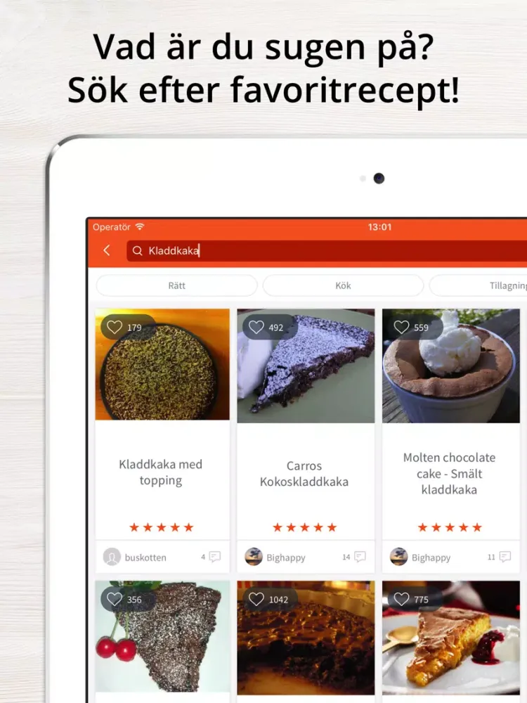 Capturas de pantalla de Recept Kokaihop.se iPad 