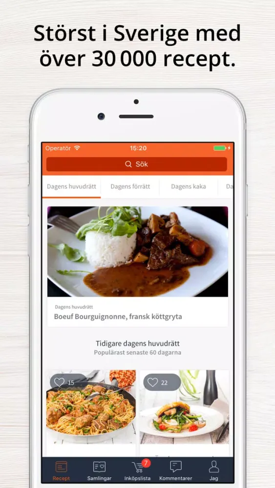Capturas de pantalla de Recept Kokaihop.se