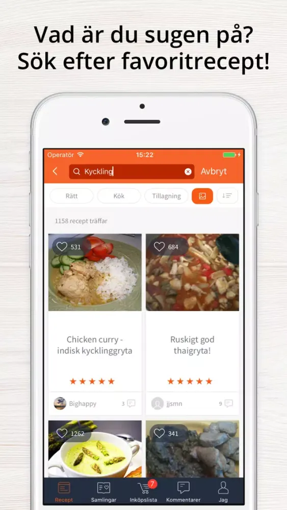 Capturas de pantalla de Recept Kokaihop.se