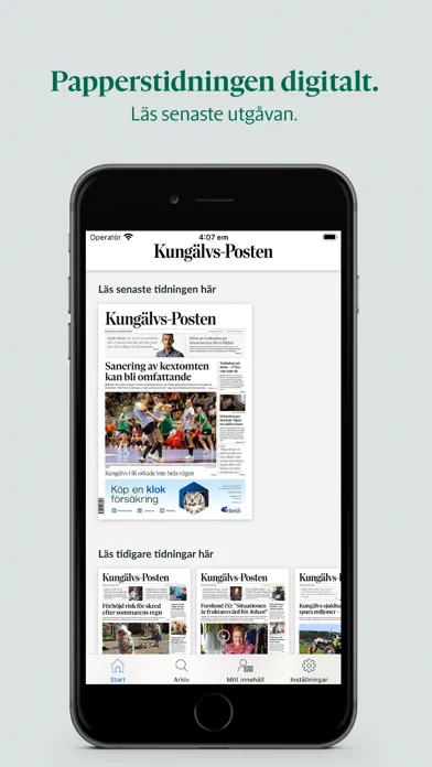 Kungälvs-Posten e-tidning স্ক্রিনশট
