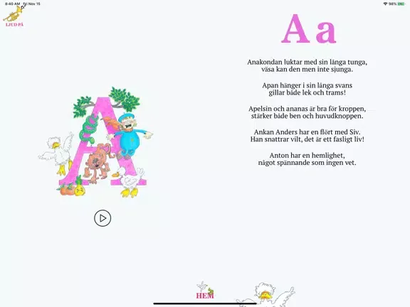 Скриншоты Mamma Mias ABC iPad 