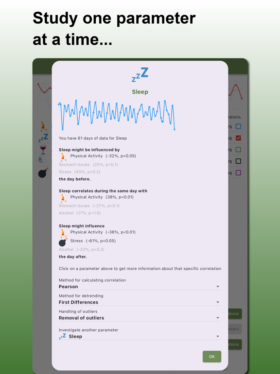 Correlation Finder iPad  Screenshots