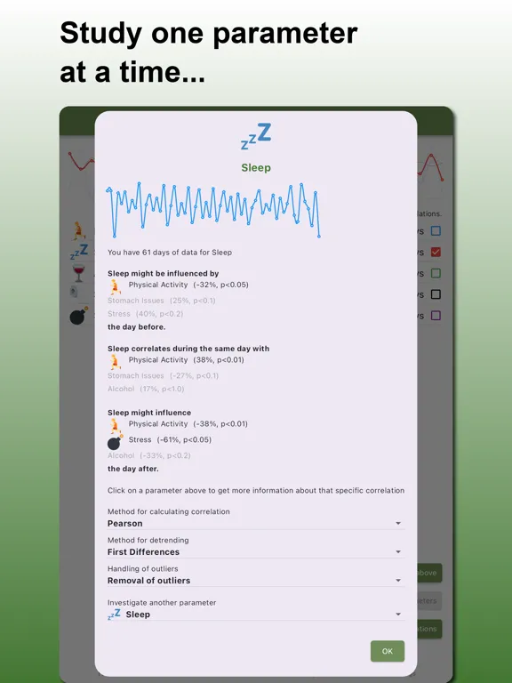 Screenshot di Correlation Finder iPad 