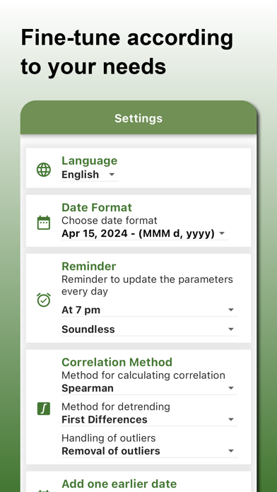 Correlation Finder Screenshots