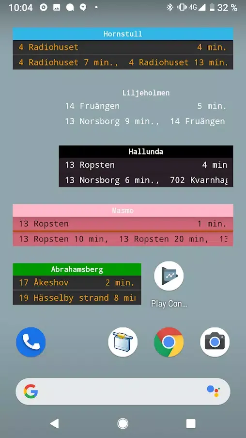 Скриншоты SL realtime widget